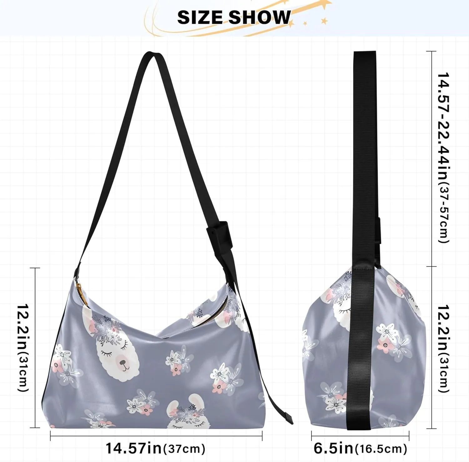 Lemon Branch Jasmine Flowers PU Leather Women Bag Hobo Cross Body Men Bag Animal Print Crossbody Hobo Purse