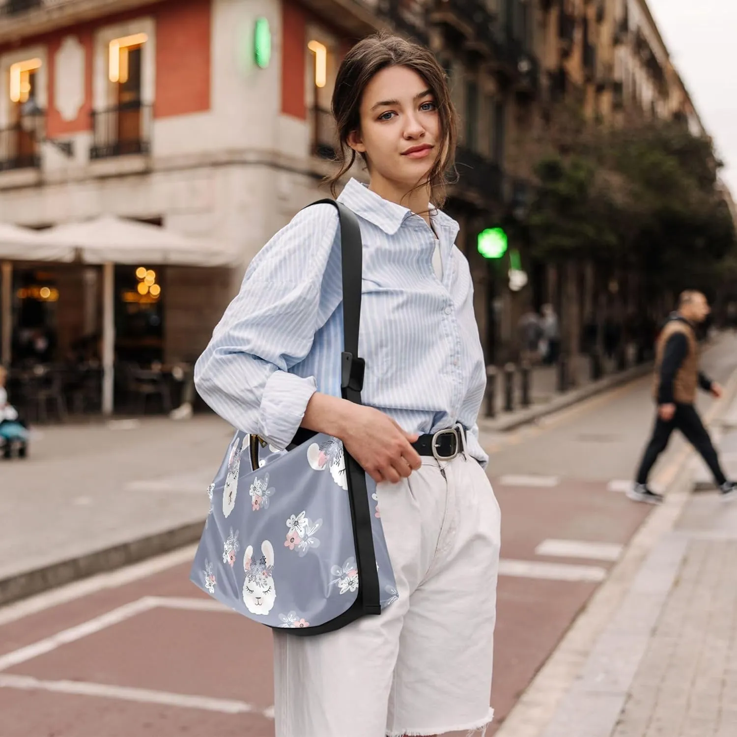 Lemon Branch Jasmine Flowers PU Leather Women Bag Hobo Cross Body Men Bag Animal Print Crossbody Hobo Purse