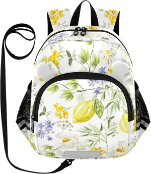 Lemon Fruits Green Leaves Little Kid Toddler Backpack Baby Boys Girls Kindergarten Pre School Bags Cute Cartoon Backpacks for children