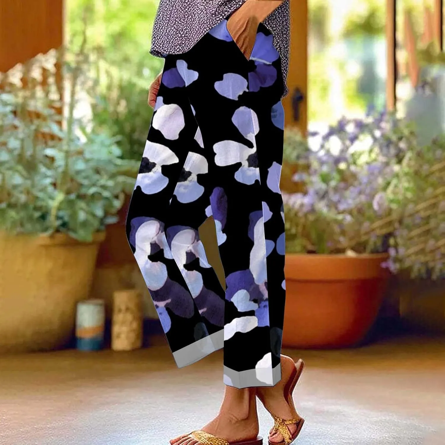 Linen Pants Petite Women Slim Spring Drawstring Scrub Pants for Women Petite Flowy Pants Petite Length