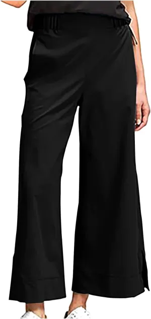 Linen Pants Women 2025 Summer Wide Leg High Waisted Lightweight Womens Trousers with Pockets Loose Casual Lounge Pant