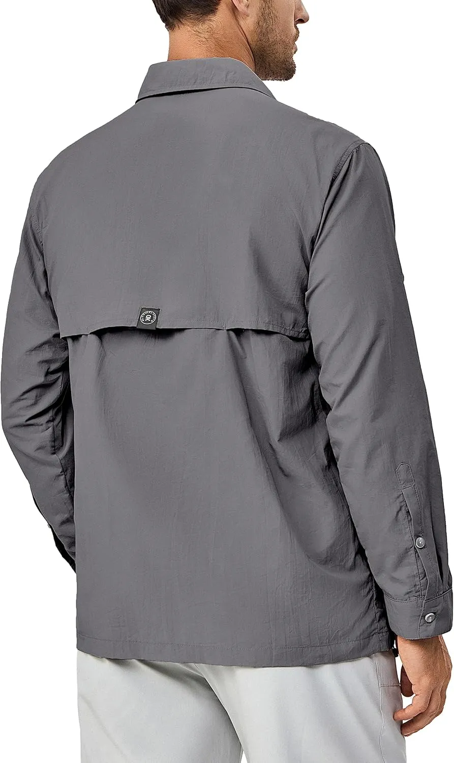 Little Donkey Andy Men's Lightweight Quick Dry Shirts for Hiking Travel Fishing Long Sleeve UPF50 Cargo Pockets