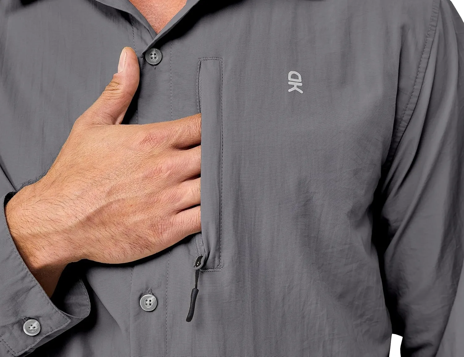 Little Donkey Andy Men's Lightweight Quick Dry Shirts for Hiking Travel Fishing Long Sleeve UPF50 Cargo Pockets