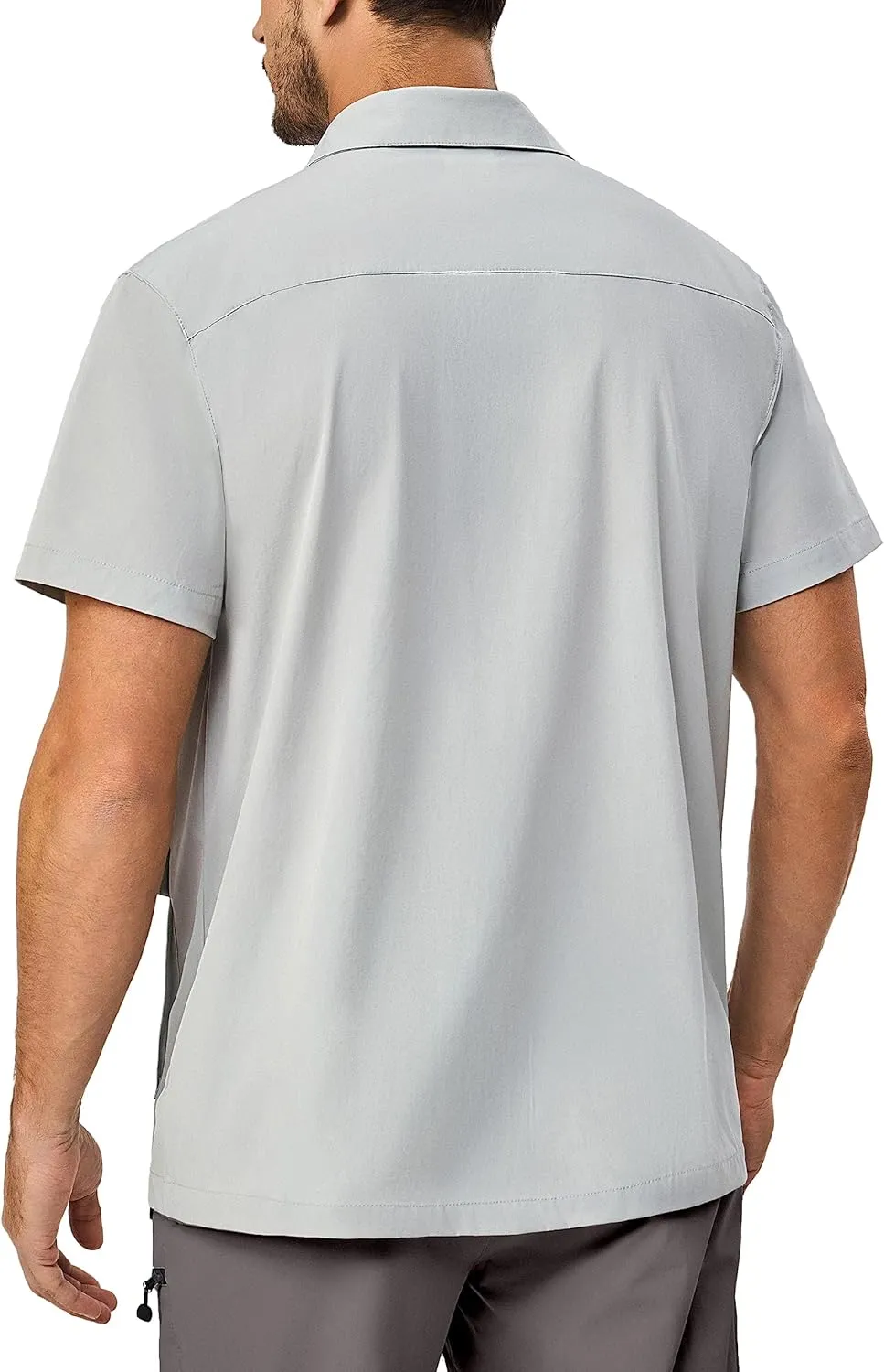 Little Donkey Andy Men's Lightweight Quick Dry Shirts for Hiking Travel Fishing Short Sleeve UPF50 Cargo Pocket