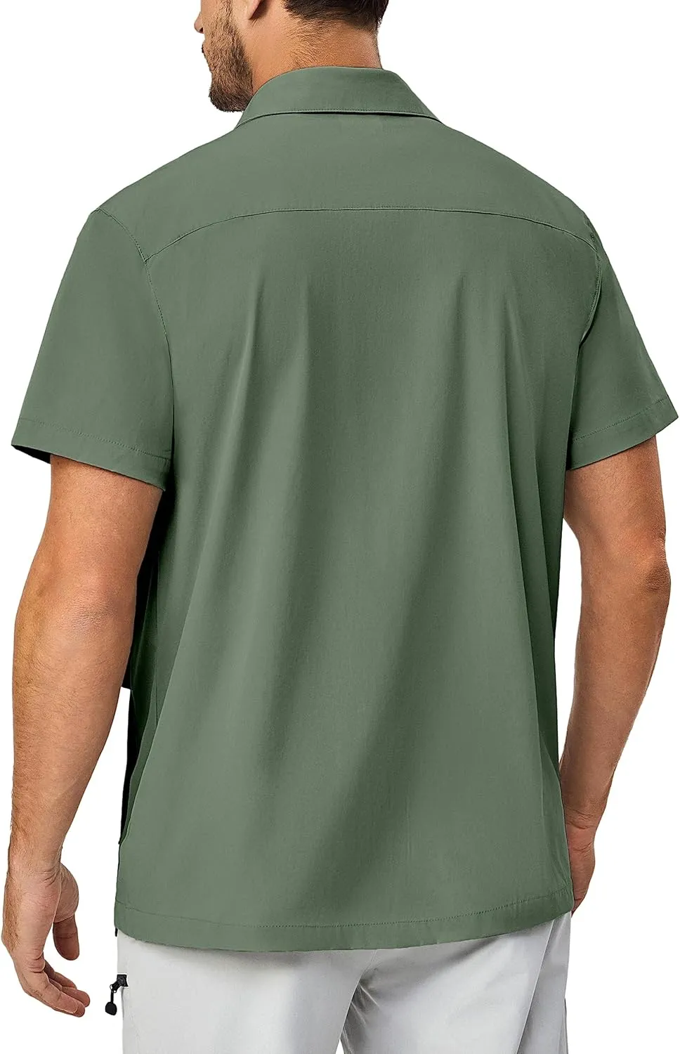 Little Donkey Andy Men's Lightweight Quick Dry Shirts for Hiking Travel Fishing Short Sleeve UPF50 Cargo Pocket