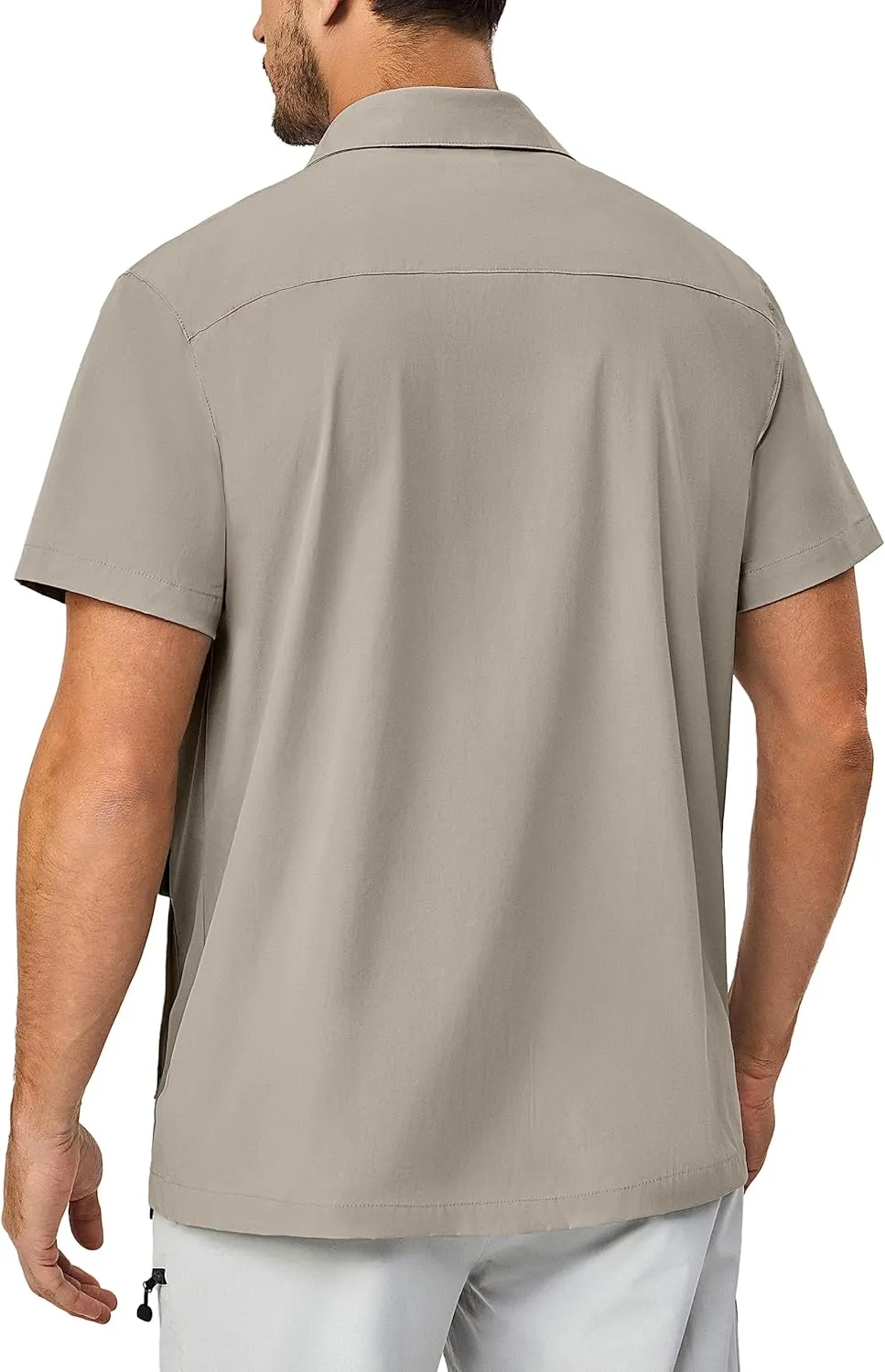 Little Donkey Andy Men's Lightweight Quick Dry Shirts for Hiking Travel Fishing Short Sleeve UPF50 Cargo Pocket