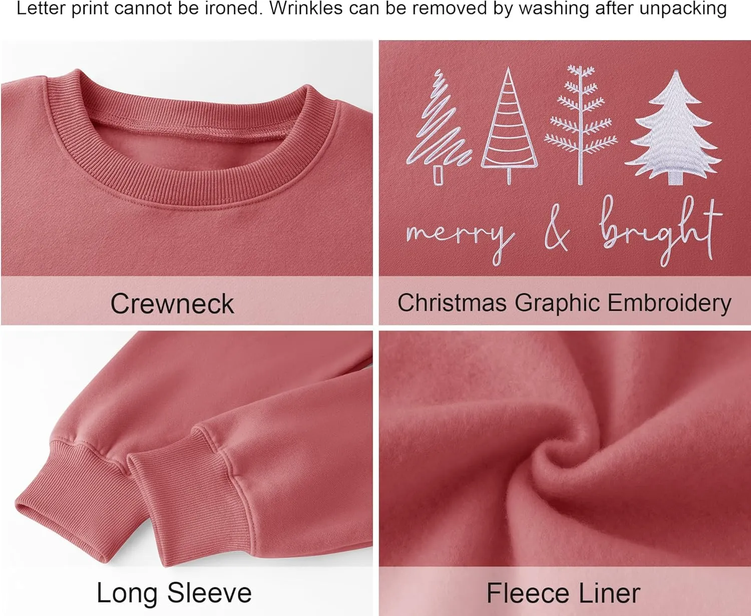 LOMON Crewneck Sweatshirt for Women Casual Oversized Pullover Hoodies Long Sleeve Fleece Tops Sweater