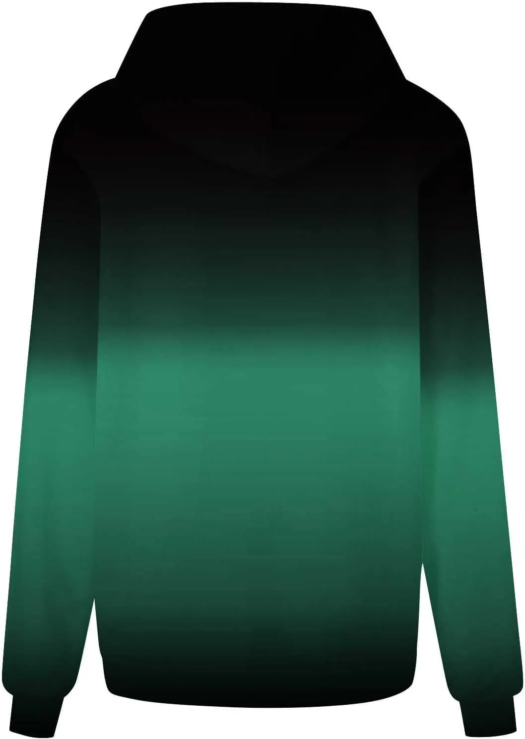 Long Sleeve Blouses for Women Fashion Drawstring Gradient Color Hooded Sweatshirts Causal Oversized Shirts Pullover