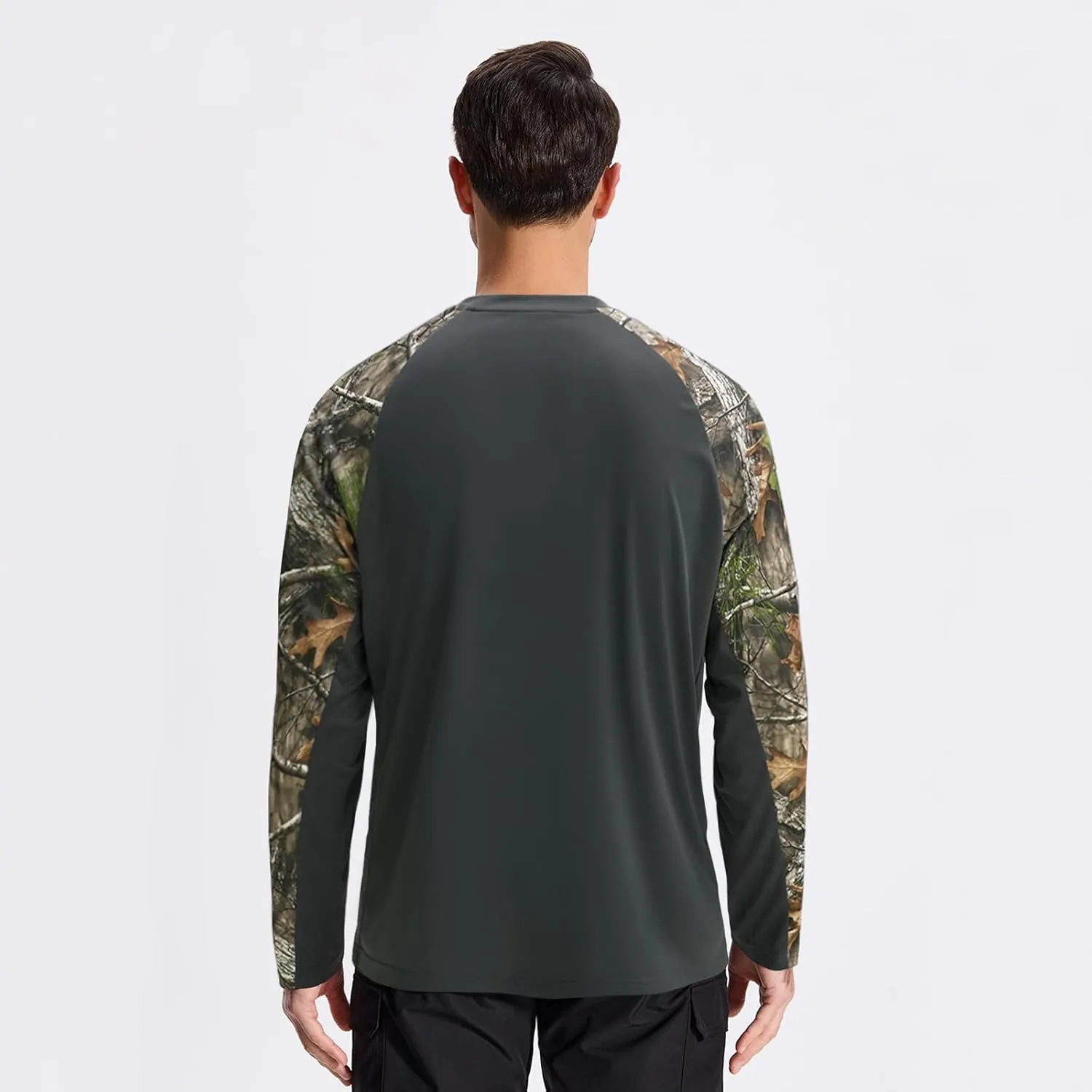 LOOGU Men's UPF 50  UV Sun Protection SPF Rash Guard Lightweight Long Sleeve Shirts Outdoor for Fishing Hiking Swimming