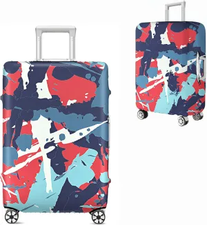 Luggage Covers For Suitcase Tsa Approved, Washable Luggage Cover Elastic Luggage Protector Scratch Resistant Suitcase Cover For 18-20 Inch Wheeled Luggage(Oil Painting-20 inch)