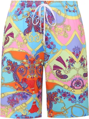 Luxury Brand Mens Printed Elastic Waist Drawstring Quick Dry Stretch Beach Swim Board Track Shorts Swimsuits