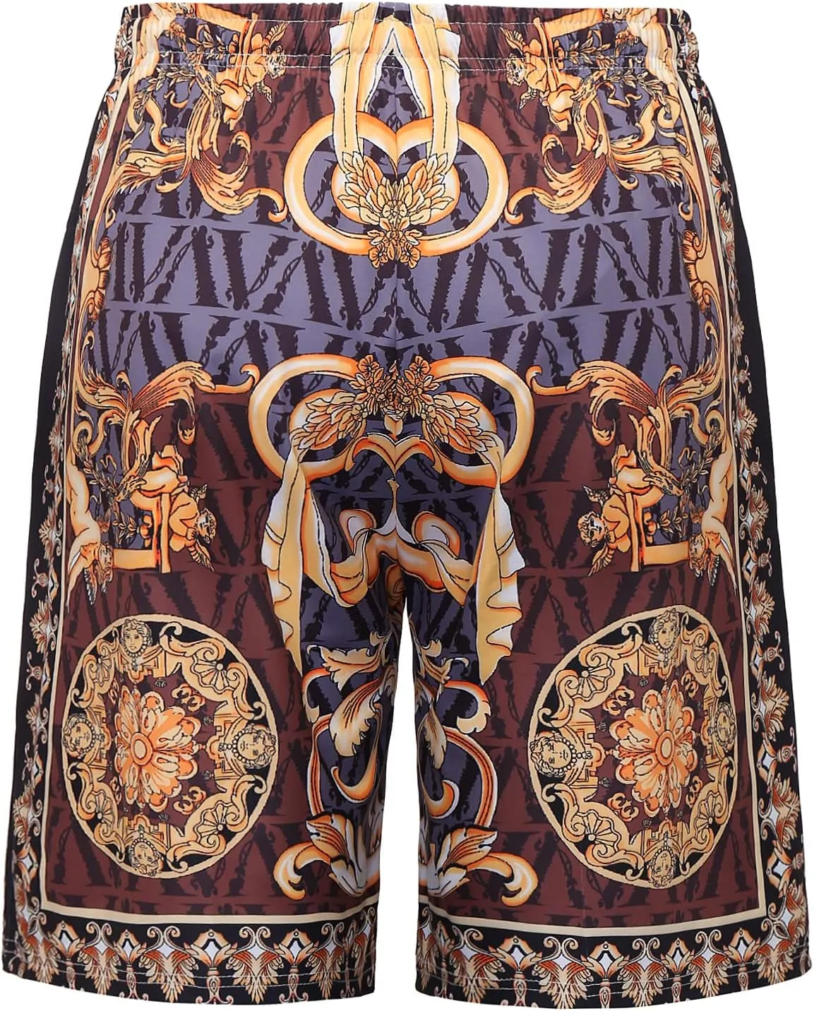 Luxury Brand Mens Printed Elastic Waist Drawstring Quick Dry Stretch Beach Swim Board Track Shorts Swimsuits