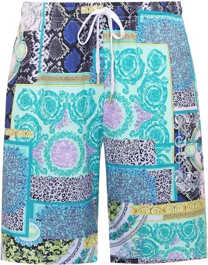 Luxury Brand Mens Printed Elastic Waist Drawstring Quick Dry Stretch Beach Swim Board Track Shorts Swimsuits