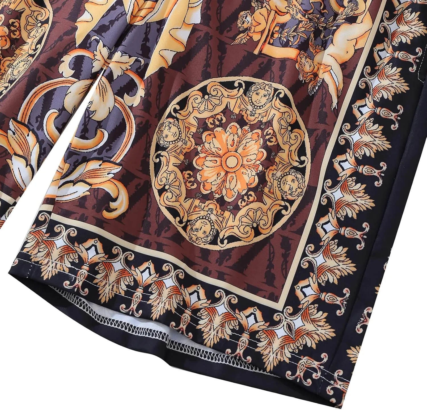 Luxury Brand Mens Printed Elastic Waist Drawstring Quick Dry Stretch Beach Swim Board Track Shorts Swimsuits