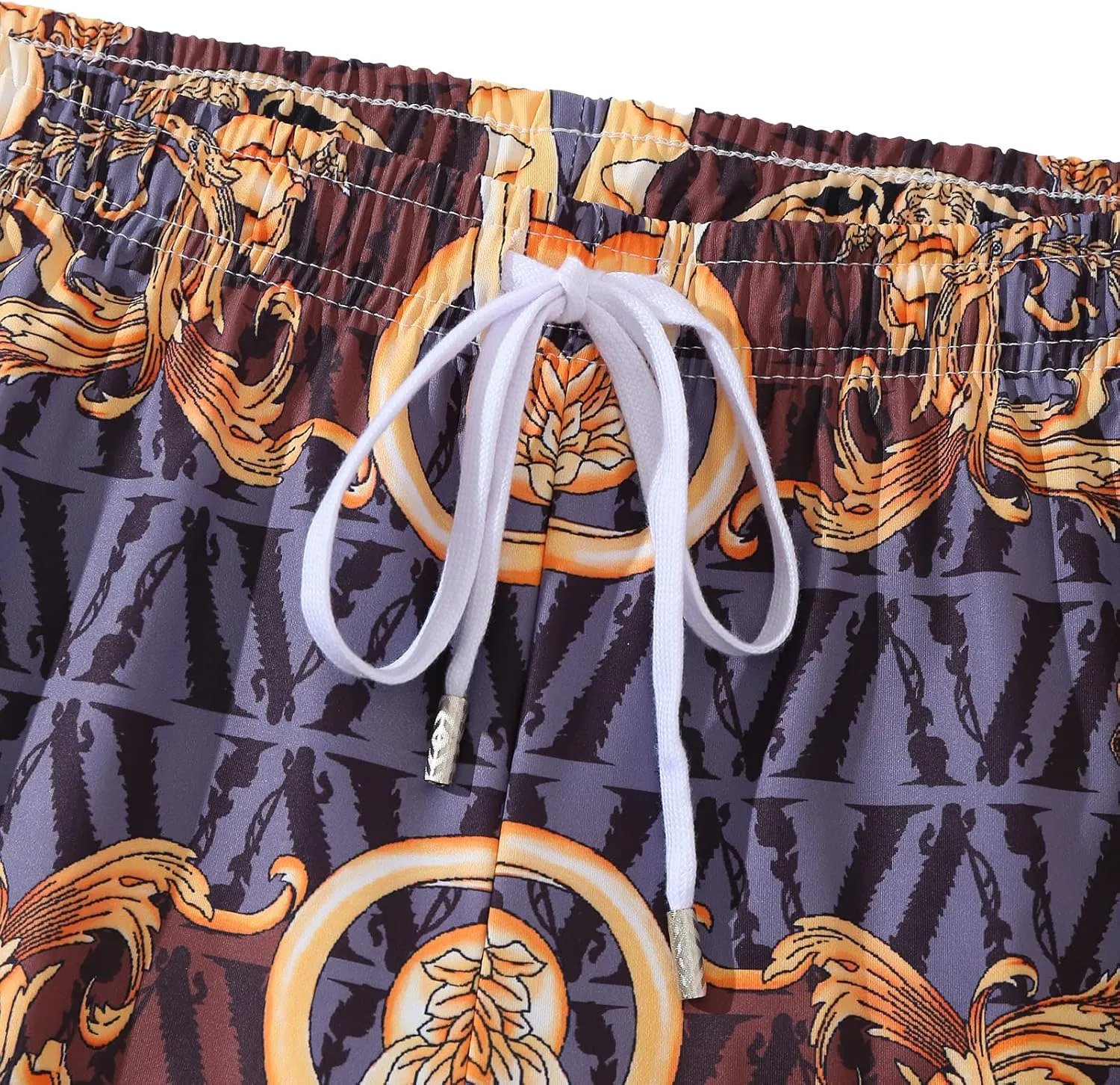 Luxury Brand Mens Printed Elastic Waist Drawstring Quick Dry Stretch Beach Swim Board Track Shorts Swimsuits