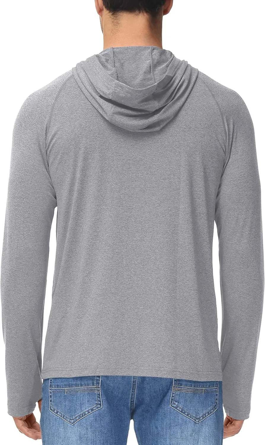 MAGCOMSEN Men's UPF 50  Sun Protection Hoodie Lightweight Long Sleeve Rash Guard Shirts Fishing Swim Athletic Workout