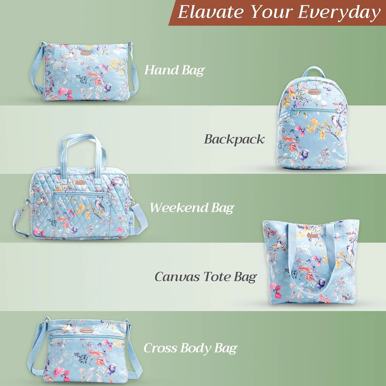 Maison d' Hermine Shopping Bags Cotton Quilted Tote Bag with Zipper Pockets Small Pouch Reusable Grocery Bag Work Travel