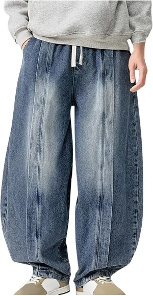 Man Pants Pants for Man Denim Medieval Harem Western Flare Wide Leg Summer Fall Pants 2025