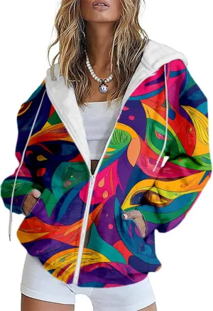 MARSVOVO Mardi Gras Sweatshirts for Women Full Zipper Long Sleeve Tuesday Shirt Vintage Vneck Carnival Outfit for Party