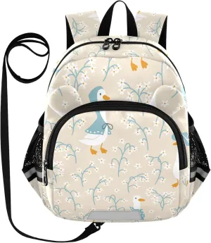 Meadow Flowers and Duck Little Kid Toddler Backpack Baby Boys Girls Kindergarten Pre School Bags Cute Cartoon Backpacks for children
