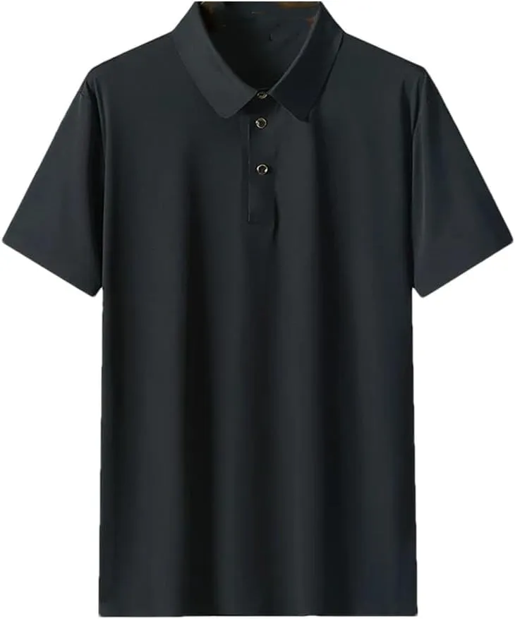 Men Ice Silk Casual Short Sleeved T-Shirt Men Outdoor Sports Running Fitness Top Quick Dry Fit Polo Shirts