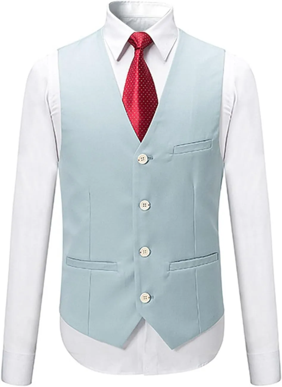Mens 3 Piece Suit Dress Big and Tall Suit Slim Fit Balzer Jacket & Vest & Pants Set for Wedding Formal Prom Business