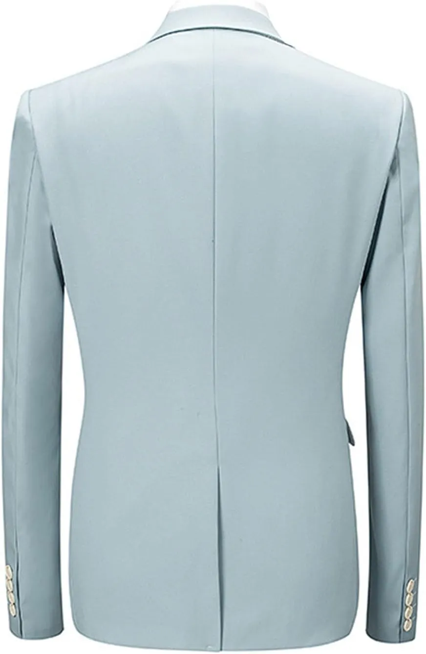 Mens 3 Piece Suit Dress Big and Tall Suit Slim Fit Balzer Jacket & Vest & Pants Set for Wedding Formal Prom Business