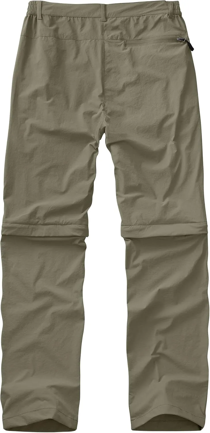 Mens Hiking Pants Convertible Quick Dry Lightweight Zip Off Outdoor Fishing Safari Pants