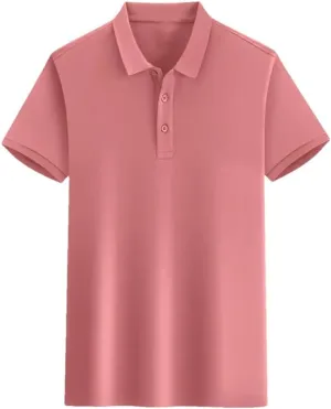 Men's Ice Silk Quick-Dry Polo Shirt Short Sleeve Golf Jersey Fitness Tops with Lapel for Sports Casual Wear