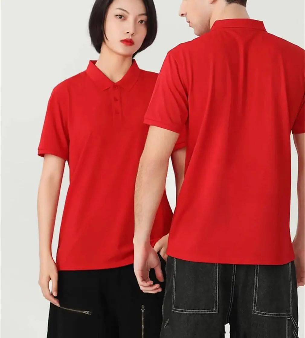 Men's Ice Silk Quick-Dry Polo Shirt Short Sleeve Golf Jersey Fitness Tops with Lapel for Sports Casual Wear