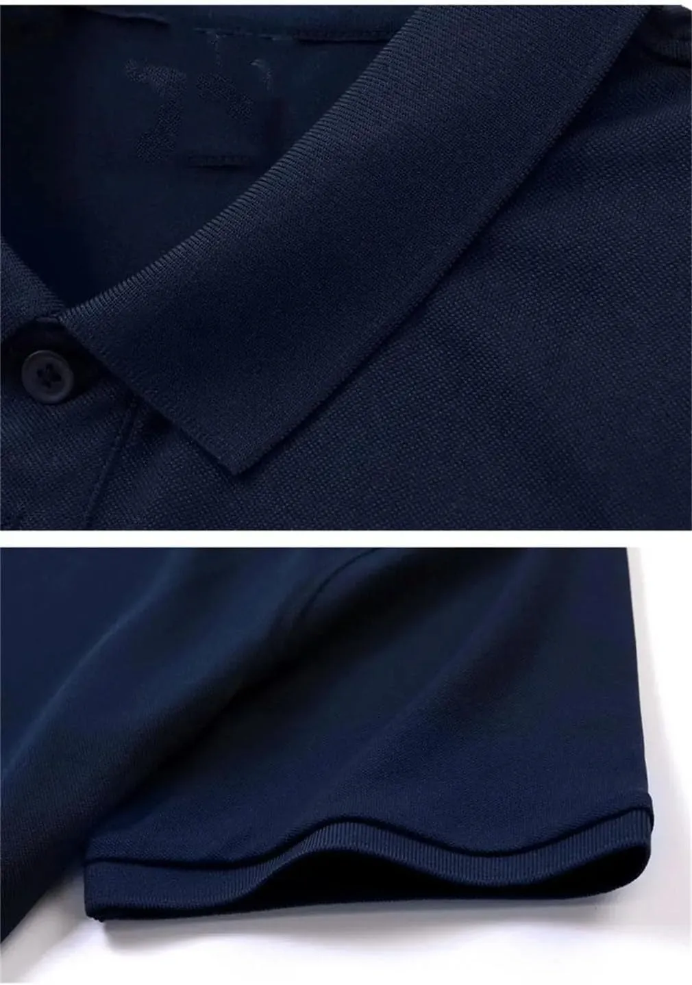 Men's Ice Silk Quick-Dry Polo Shirt Short Sleeve Golf Jersey Fitness Tops with Lapel for Sports Casual Wear
