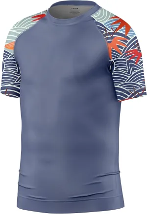 Men's Rash Guard Skins Compression Shirt UPF 50  Quick Dry Short Sleeve Compression Shirts, Athletic Workout Shirt