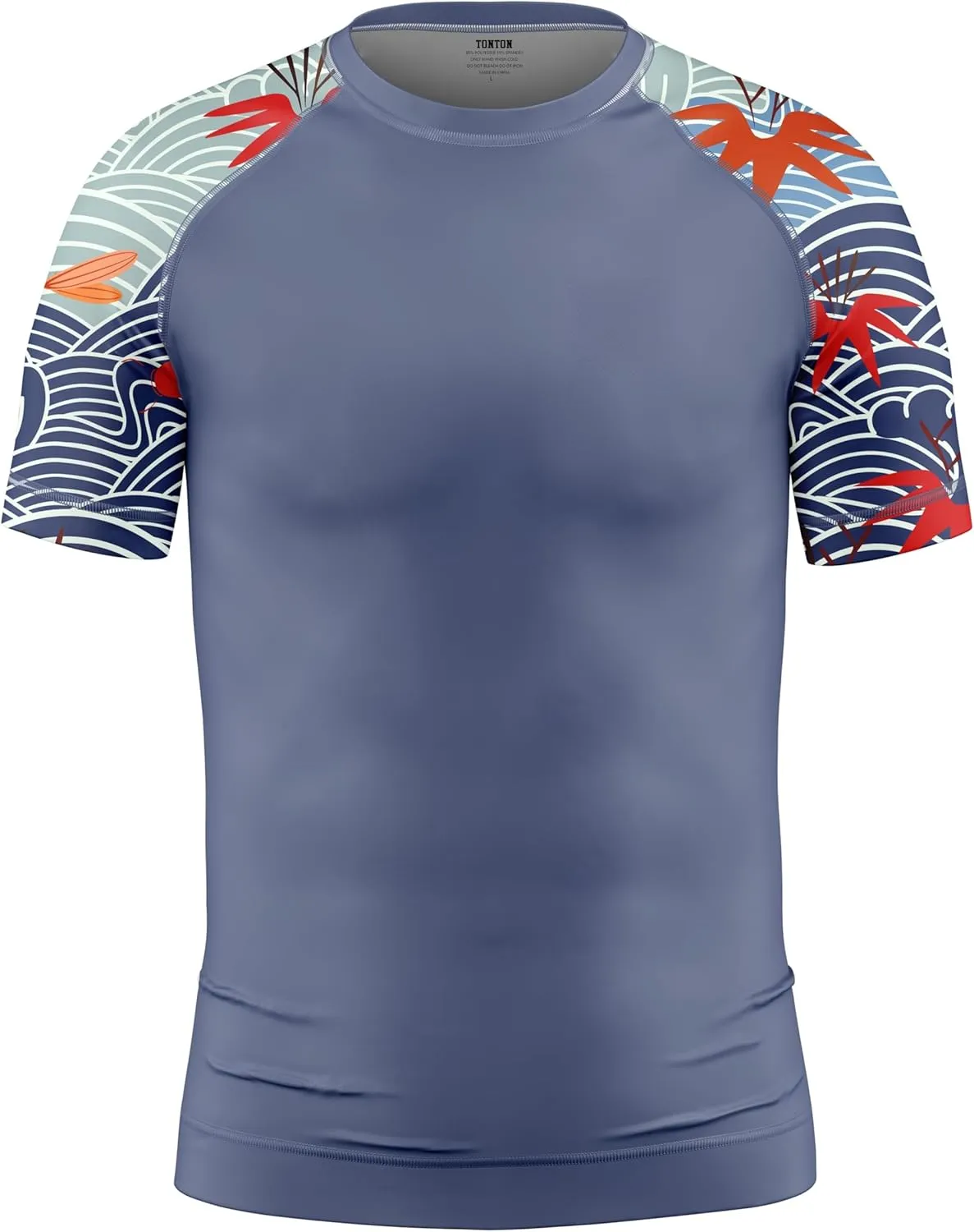 Men's Rash Guard Skins Compression Shirt UPF 50  Quick Dry Short Sleeve Compression Shirts, Athletic Workout Shirt