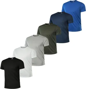 Mens Running Gym Workout Short Sleeve Dry Fit Moisture Wicking Crew Neck T Shirts Athletic Sport Tee Tops