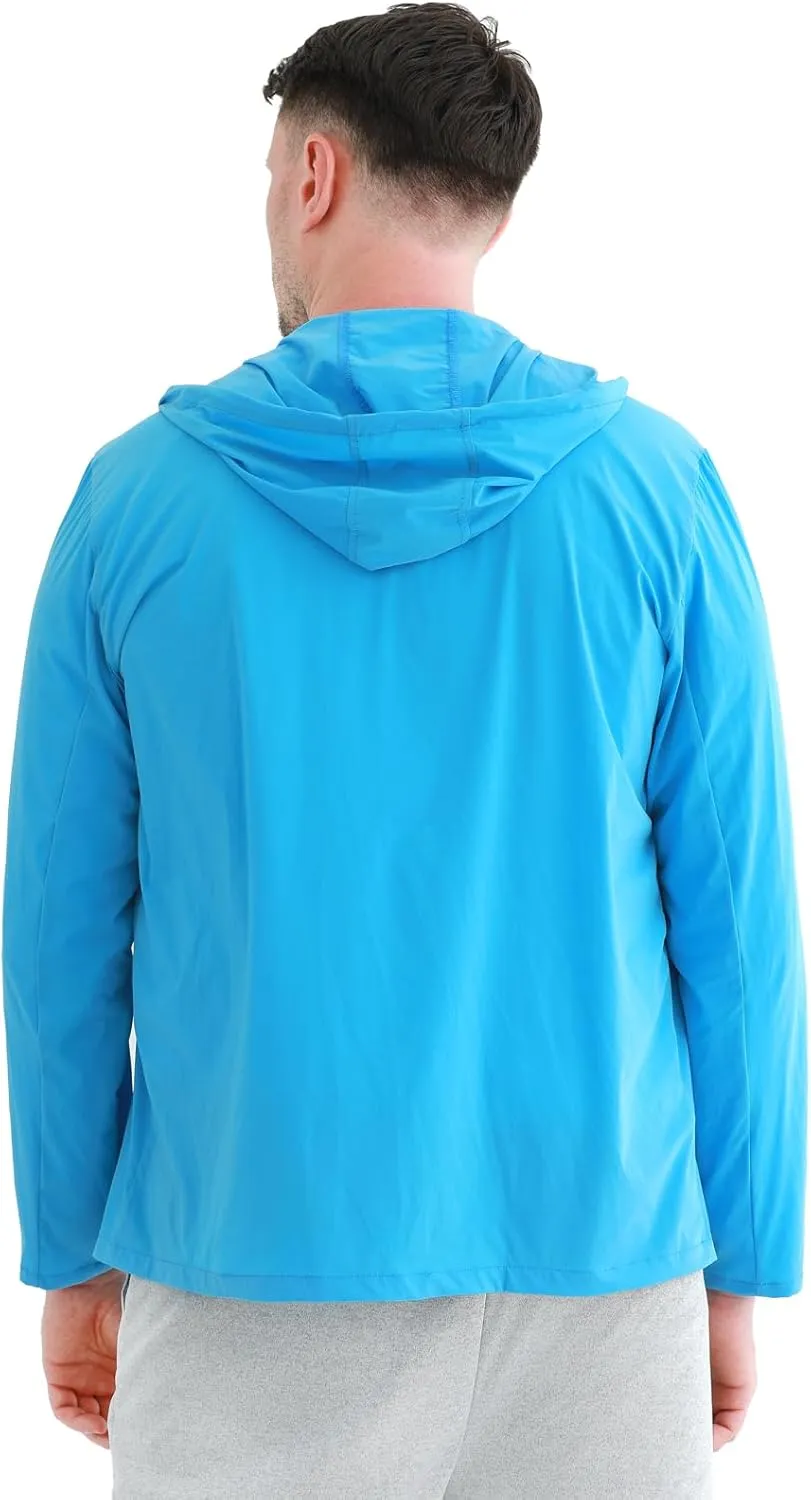 Men's UPF 50  Sun Protection Shirts Jacket, Lightweight Full Zip Hoodie Long Sleeve Shirt for Fishing Hiking Running