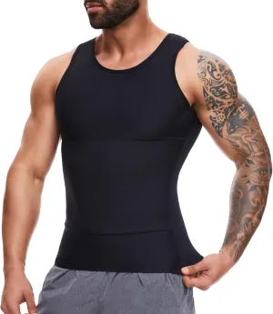 MISS MOLY Compression Shirts for Men Tummy Control Undershirt Gynomastica Slimming Vest Waist Trainer Tank Top Shapewear
