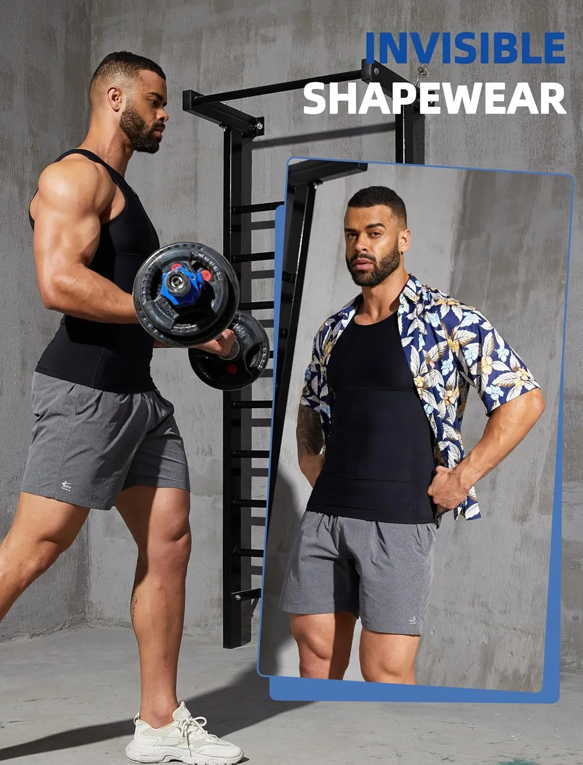 MISS MOLY Compression Shirts for Men Tummy Control Undershirt Gynomastica Slimming Vest Waist Trainer Tank Top Shapewear