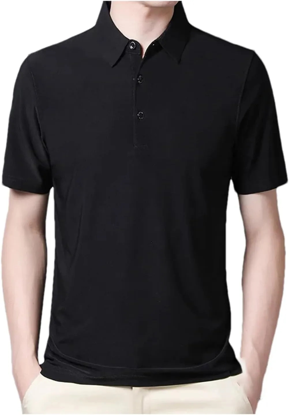 Mnjyihy Men Summer Multi-Colors Polo Shirt Bussiness Moisture Wicking Quick-Dry Short Sleeve Casual Polo Shirts