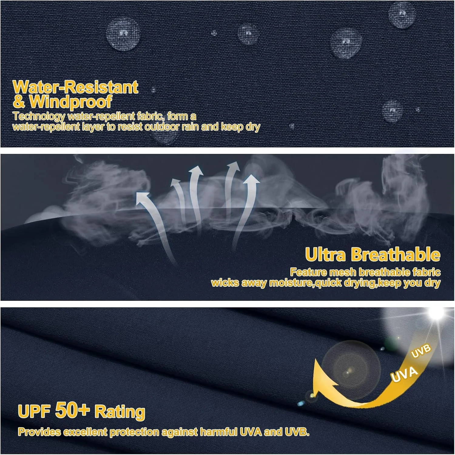 MOCOLY Women's Cargo Hiking Pants Elastic Waist Quick Dry Lightweight Outdoor Water Resistant UPF 50  Long Pants Zipper