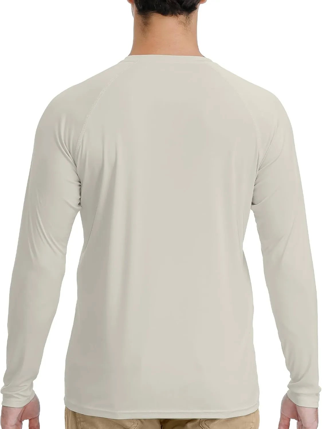 MOHEEN Men's Long Sleeve Rashguard UPF 50  Sun Shirts Quick Dry Hiking Fishing Swim T-Shirt M-3XL