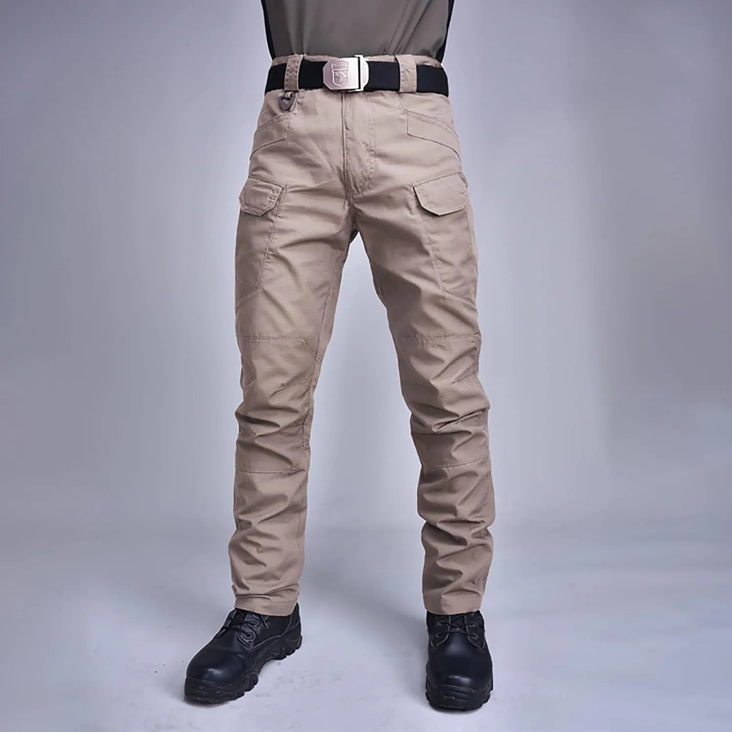 Muscularfit Sweatpants for Men 2023 Regular Fit Cotton Multi Pockets Straight Cargo Pants Casual Jogger Hiking Loose Trousers