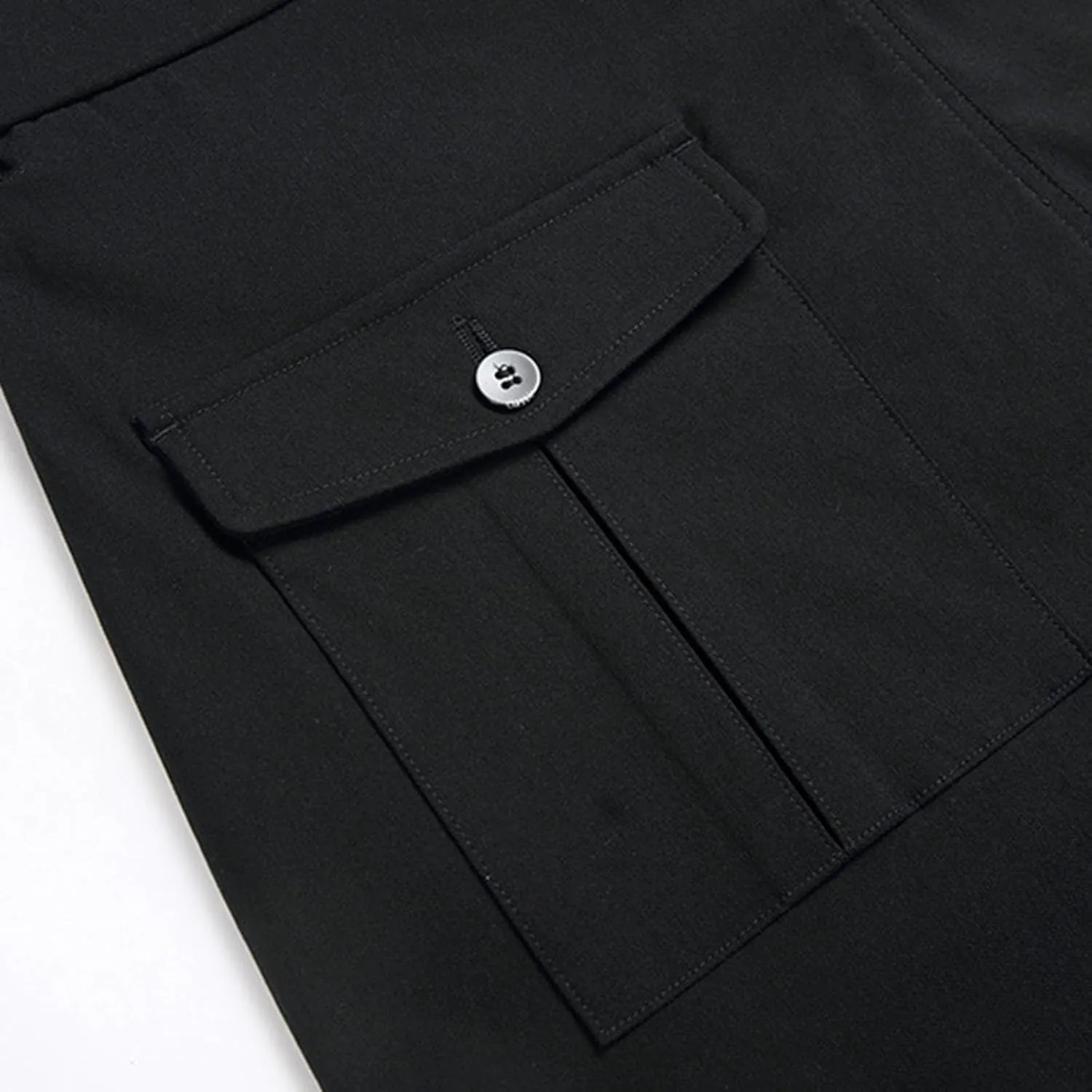 Muscularfit Tactical Pants for Men Stretch Solid Cotton Cargo Pant Causal Multi Pockets Buckle Zipper Sweatpants Trousers