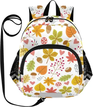 Mushrooms and Acorns Little Kid Toddler Backpack Baby Boys Girls Kindergarten Pre School Bags Cute Cartoon Backpacks for children