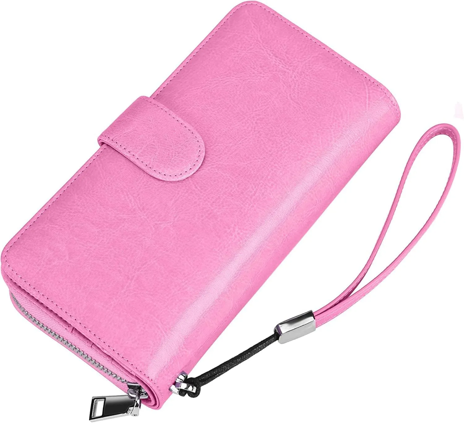 NEWHEY Purses Wallerts for Women RFID Blocking Leather Wallets Detachable Wristlet Clutch Vintage Wallet