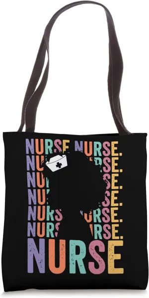 Nurse Silhouette Care Job Hospital Doc Doctor Health Support Tote Bag