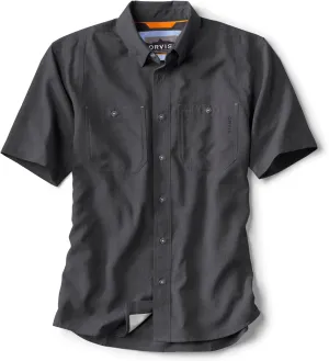 Orvis Tech Chambray Short-Sleeve Work Shirts for Men with Odor Control Thermal Regulation, and UPF 40 Sun Protection