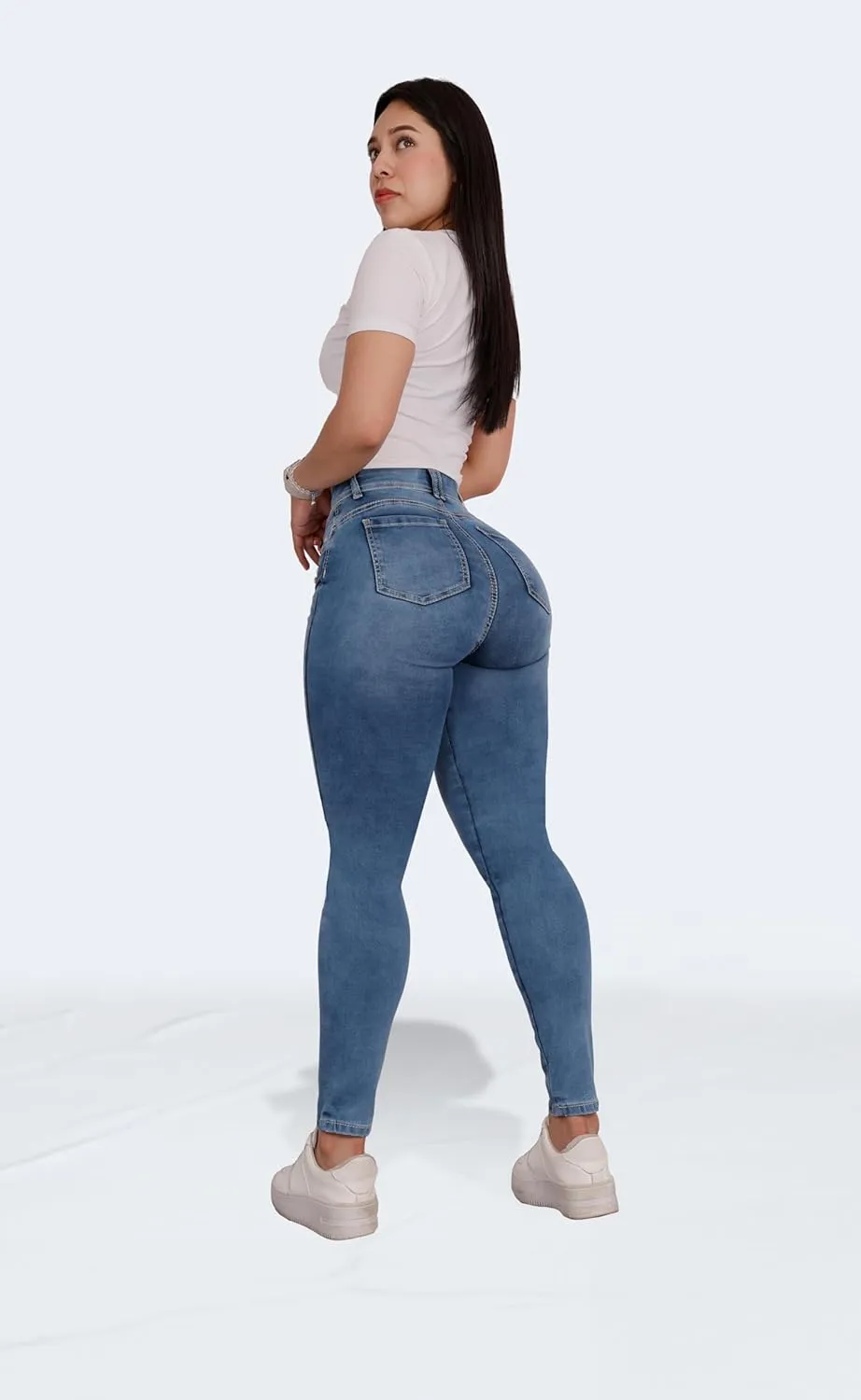 Pantalones Levanta Cola Colombian Butt Lifting Jeans - High Waisted for Women