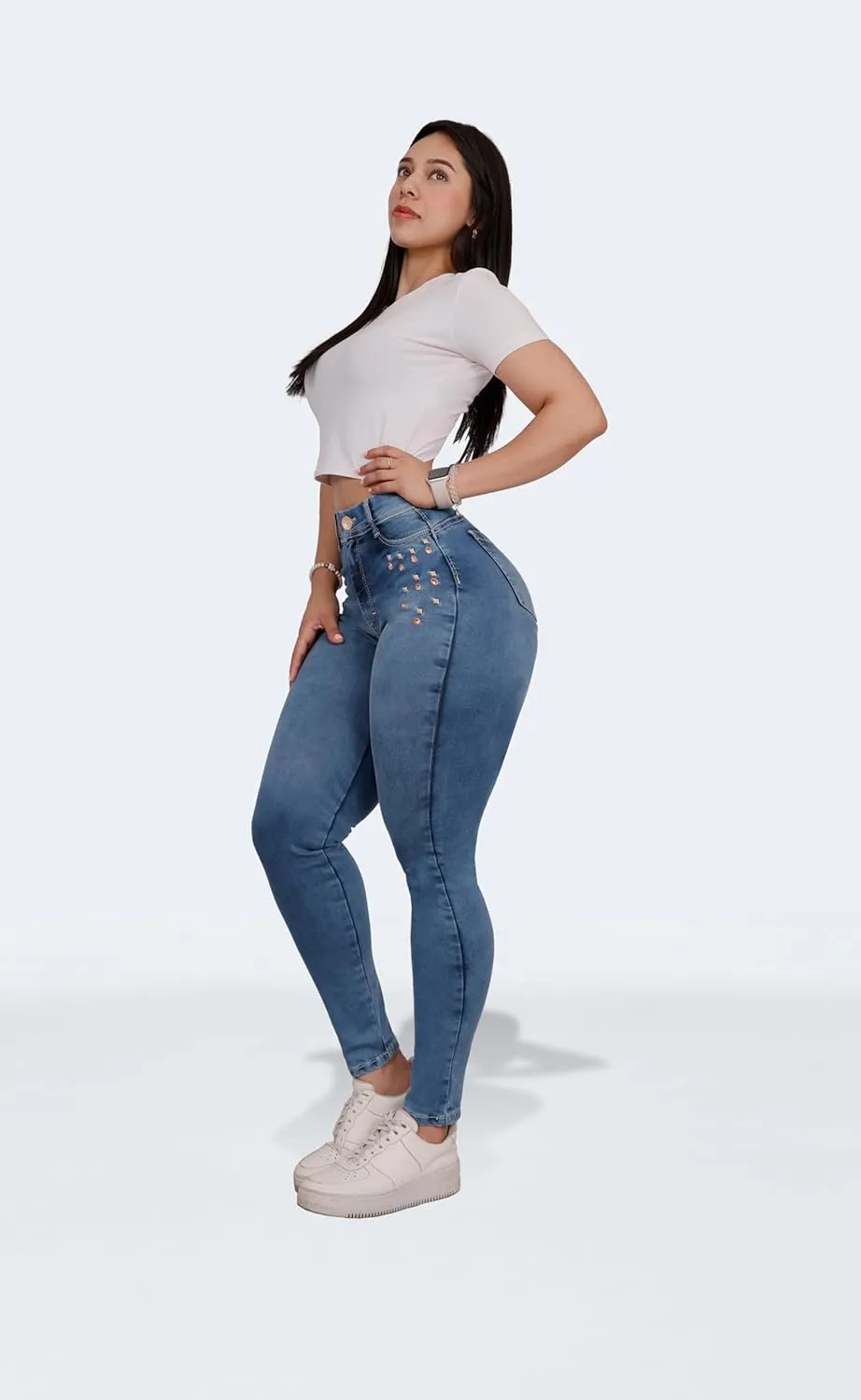 Pantalones Levanta Cola Colombian Butt Lifting Jeans - High Waisted for Women