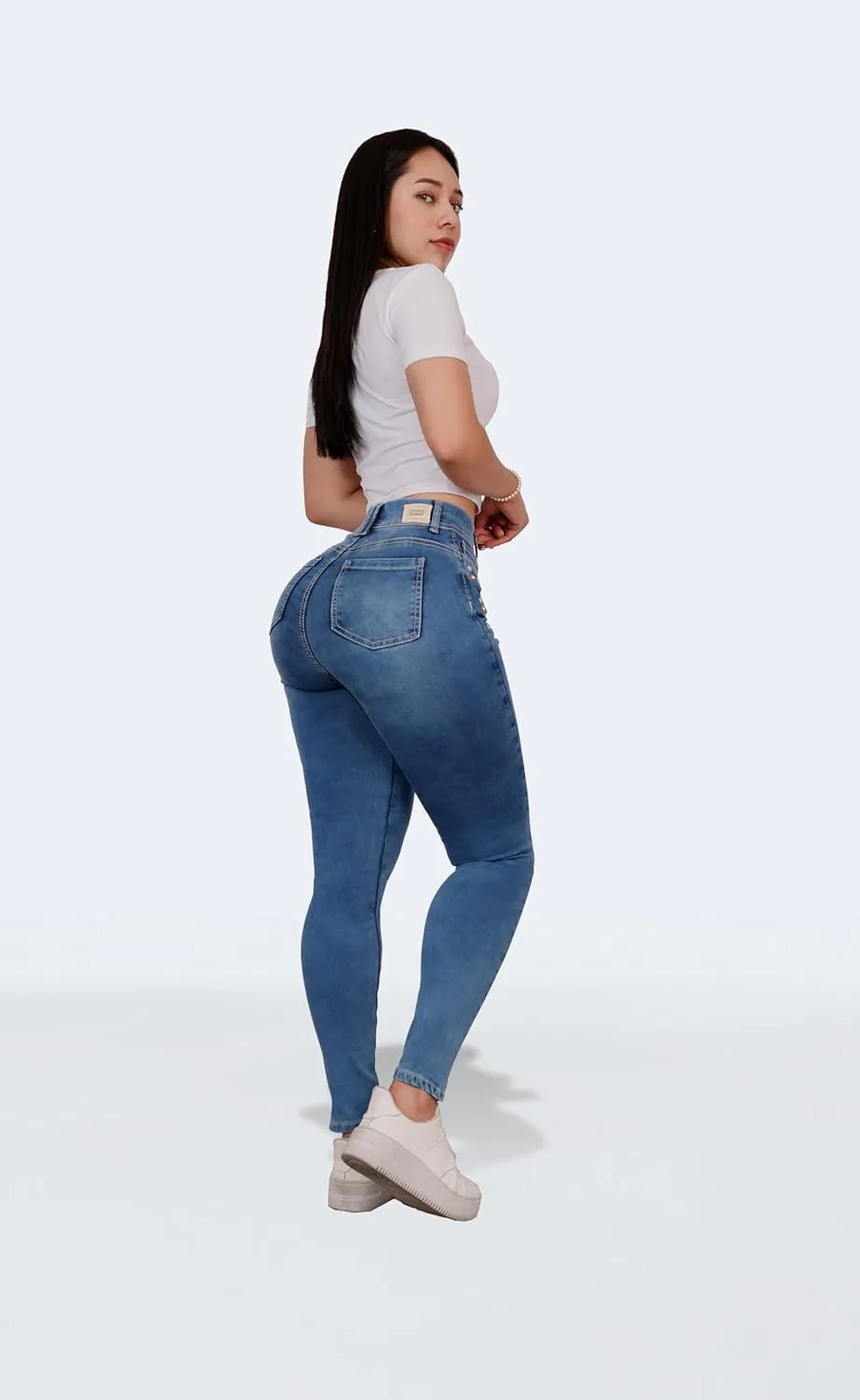 Pantalones Levanta Cola Colombian Butt Lifting Jeans - High Waisted for Women
