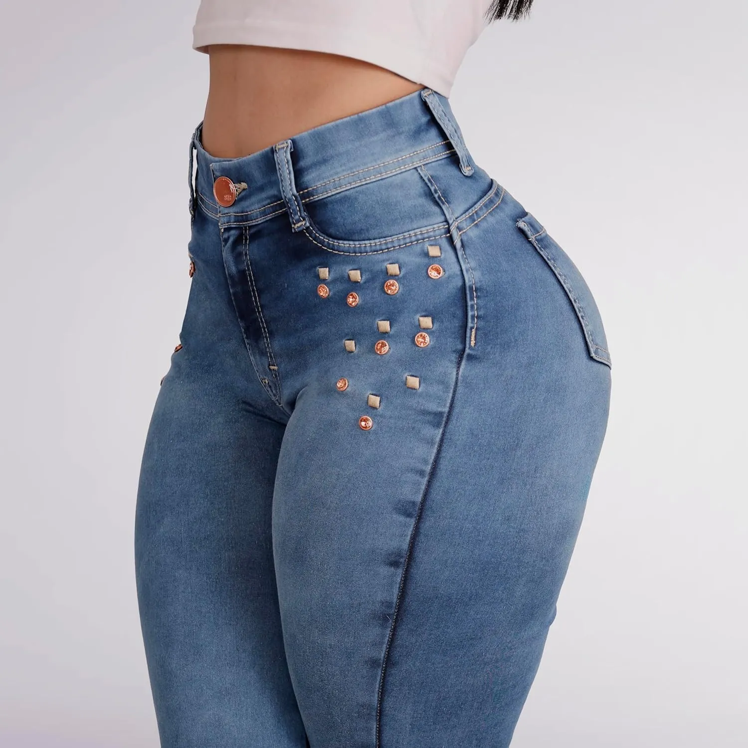 Pantalones Levanta Cola Colombian Butt Lifting Jeans - High Waisted for Women